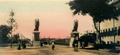 Il Cairo: Il ponte Kasr-El-Nile, c1918-c1939 da Unbekannt