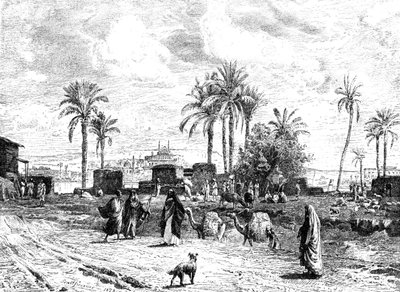 Il Cairo visto dalla riva sinistra del Nilo, 1881 da Unbekannt