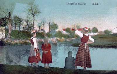 Chiamata al traghettatore, c1900 da Unbekannt