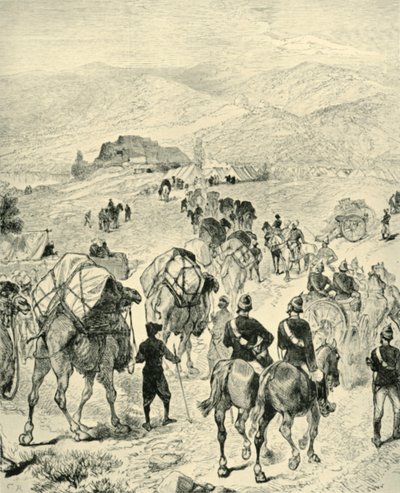 Campo del generale Roberts a Thal sul fiume Kuram, 1901 da Unbekannt