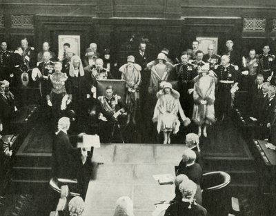 Canberra, Australia. Le loro Maestà aprono il Primo Parlamento Federale, 9 maggio 1927 da Unbekannt