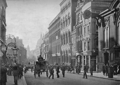 Cannon Street, vista verso ovest, Città di Londra, c1910 1911 da Unbekannt