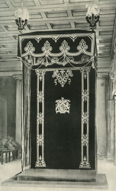 Baldacchino nella Sala del Trono, Government House, 1925 da Unbekannt