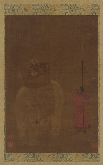 Elefante bardato e attendente, dinastia Ming, XVI-XVII secolo da Unbekannt