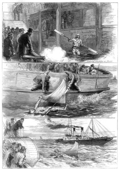 Il viaggio del capitano Boyton attraverso il Canale da Unbekannt