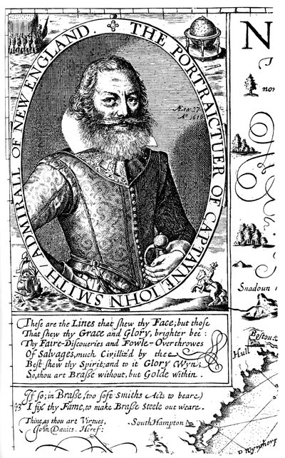 Capitano John Smith, colono della Virginia, 1624, 1893 da Unbekannt