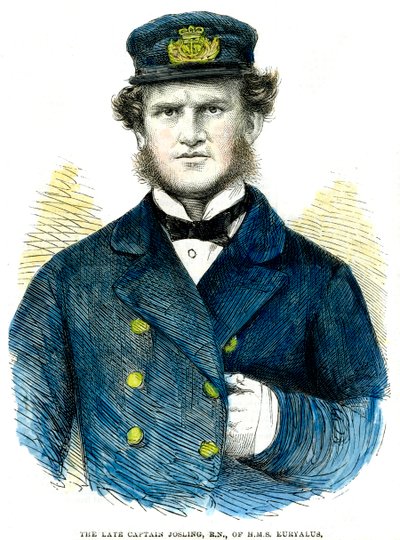 Capitano Josling, della HMS Euryalus, 1863 da Unbekannt