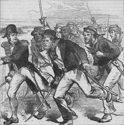Capitano Money che guida i Blue-Jackets, c1880 da Unbekannt