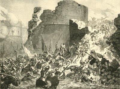 La cattura di Calais da parte dei francesi sotto il Duca di Guisa, 1558, 1890 da Unbekannt