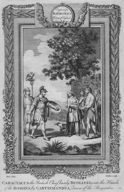 Carataco il capo britannico, tradito ignobilmente nelle mani dei Romani da Cartimandua, c1787 da Unbekannt