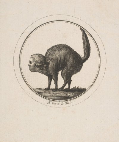 Caricatura che mostra il Conte di Provenza come un gatto da Unbekannt