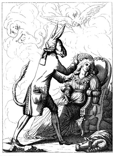 Caricatura di Franz Anton Mesmer, c1785 da Unbekannt