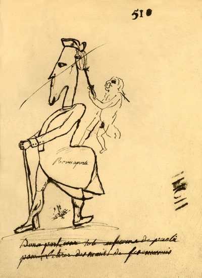 Caricatura di Napoleone, 1779, 1921 da Unbekannt