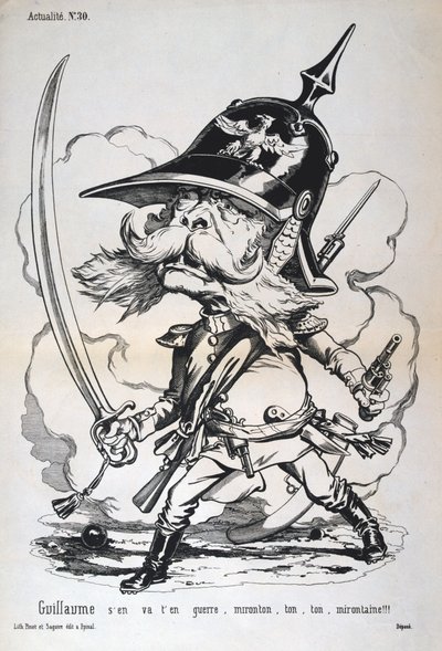 Caricatura di Guglielmo I di Prussia, guerra franco-prussiana, 1870-1871 da Unbekannt