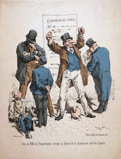 Caricatura dei proprietari, Comune di Parigi da Unbekannt