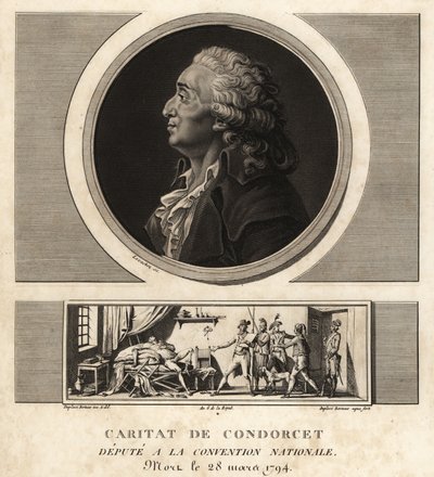 Caritat de Condorcet (1743-1794), filosofo e matematico francese da Unbekannt