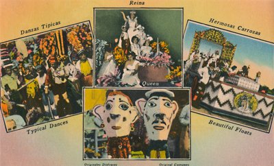 Carnevale. La stagione del Carnevale a Barranquilla è famosa lungo la costa caraibica, c1940s da Unbekannt