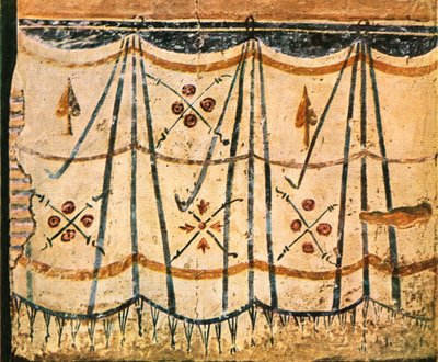 Fregio del tappeto dalla Camera E, Muro 6 di Santa Maria Antiqua, Roma, Italia, 1928 da Unbekannt