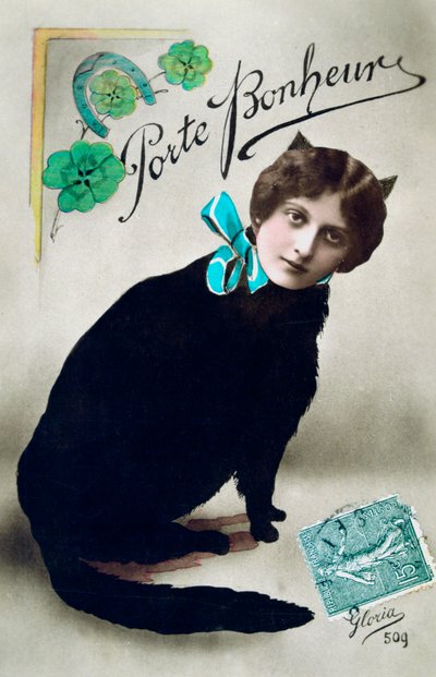 Porta felicità, cartolina francese, c1900 da Unbekannt