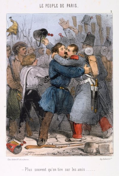 Cartone animato relativo alla Comune di Parigi, 1870 da Unbekannt