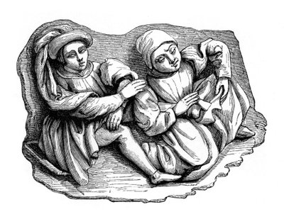 Rilievo in legno intagliato, XV secolo, 1870 da Unbekannt