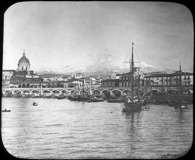Catania e Monte Etna, Sicilia, Italia, fine XIX o inizio XX secolo da Unbekannt