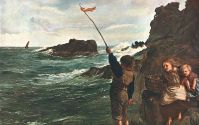 Catturato dalla marea, c1869 da Unbekannt
