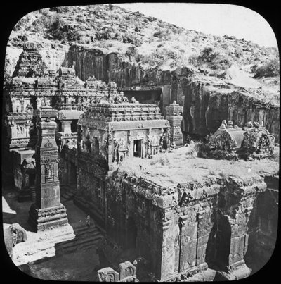 Grotte di Ellora, Maharashtra, India, fine XIX o inizio XX secolo da Unbekannt