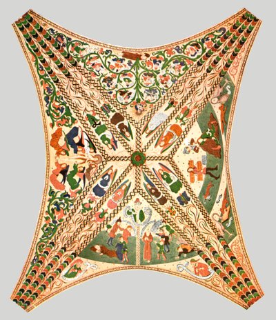 Decorazione del soffitto nella Chiesa di Floda, Flodafors, Contea di Södermanland, Svezia, 1928 da Unbekannt