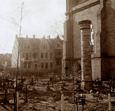 Cimitero, Nieuwpoort, Fiandre, Belgio, c1914-c1918 da Unbekannt