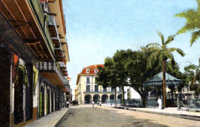 Central Park e Canal Building, Panama City, Panama, c1920 da Unbekannt