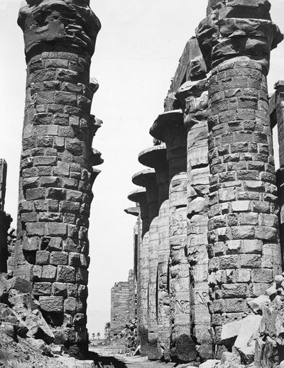 Viale centrale del grande tempio di Karnak, Egitto da Unbekannt