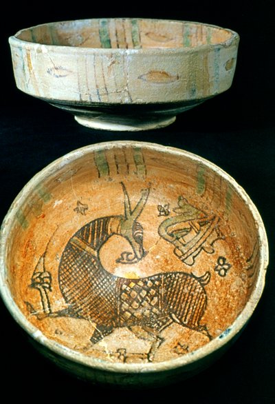 Ciotole di ceramica, Kairouan, Tunisia, 10º secolo da Unbekannt