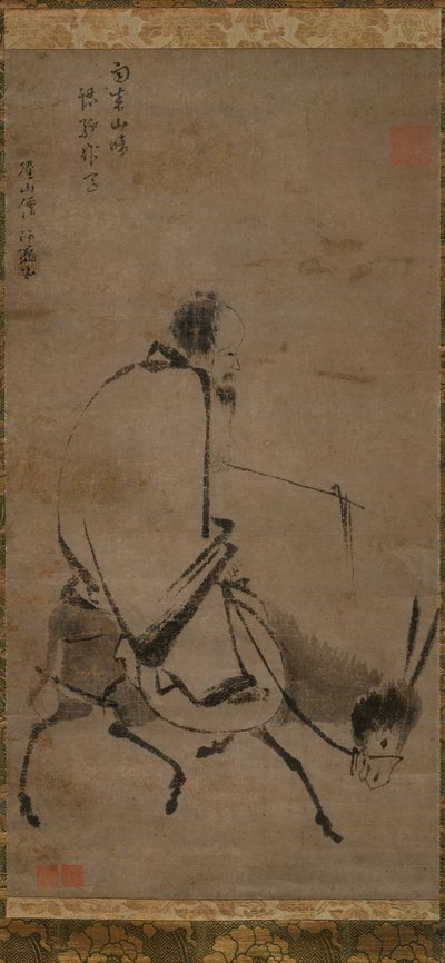 Maestro Chan che cavalca un mulo, prima del 1249 da Unbekannt