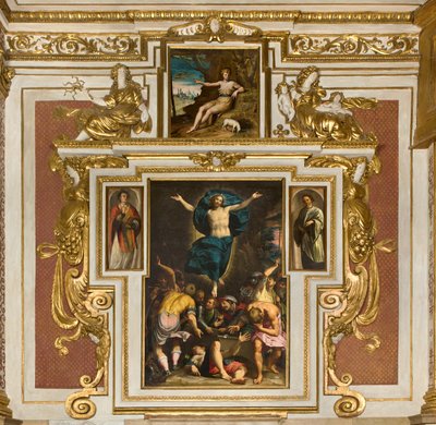 Cappella della Madonna del Popolo, seconda campata lato sud, Giovan Battista Trotti detto il Malosso, Resurrezione 1594, Bernardino Campi, San Giovanni nel deserto 1569, Cattedrale di Santa Maria Assunta, Duomo, Cremona, Lombardia, Italia da Unbekannt