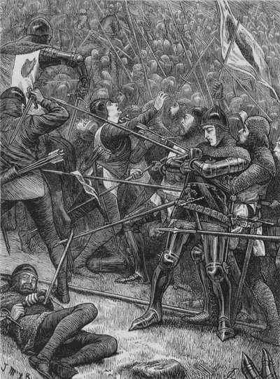 Carica degli scozzesi a Halidon Hill, 19 luglio 1333, c1880 da Unbekannt