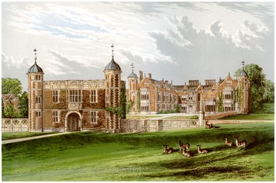 Charlecote Park, Warwickshire, casa della famiglia Lucy, c1880 da Unbekannt