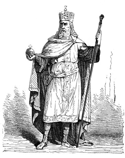 Carlo Magno, Re dei Franchi e Imperatore del Sacro Romano Impero, fine VIII - inizio IX secolo 1882-1884 da Unbekannt