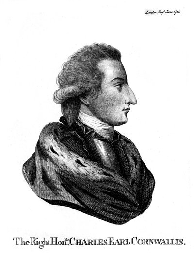 Charles Cornwallis 1738-1805, 1° Marchese Cornwallis, 1781 da Unbekannt