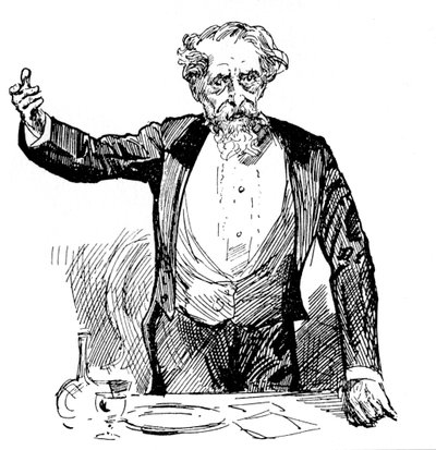 Charles Dickens che tiene un discorso dopo cena da Unbekannt