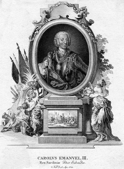 Carlo Emanuele III di Sardegna, Duca di Savoia e Re di Sardegna, 1701-1773 da Unbekannt