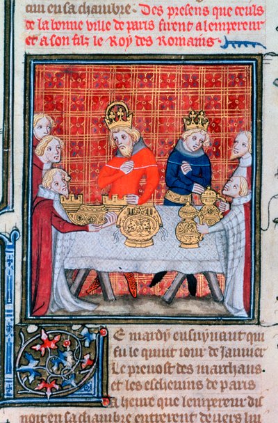 Carlo IV riceve doni, 1375-1379 da Unbekannt
