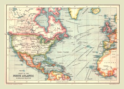 Carta del Nord Atlantico, 1902 da Unbekannt