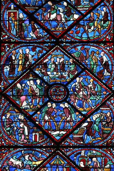 Cattedrale di Chartres: vetrata, Chartres, Francia da Unbekannt