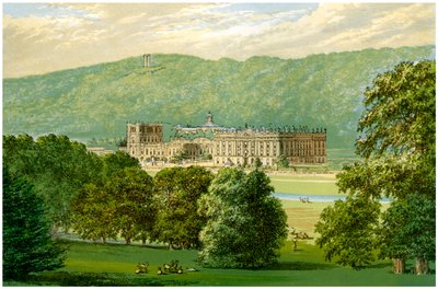 Chatsworth House, Derbyshire, residenza del Duca di Devonshire, c1880 da Unbekannt