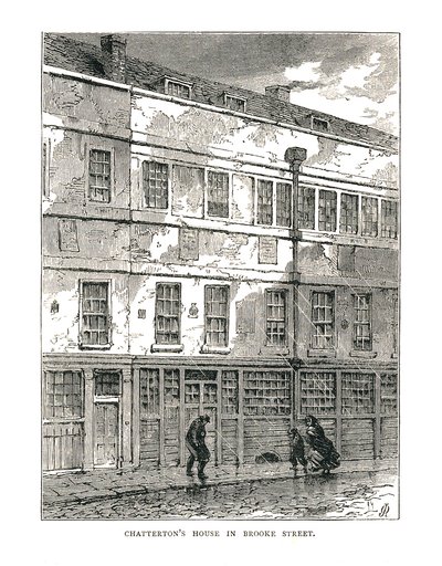 Casa di Chatterton in Brooke Street, 1878 da Unbekannt