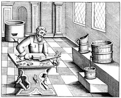 Controllo della qualità del salnitro, nitrato di potassio, o KN03, 1683 da Unbekannt