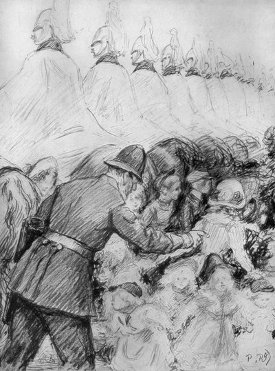 Bambini nella folla alla proclamazione di Re Giorgio V, 1910 da Unbekannt