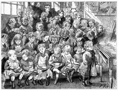 Bambini in attesa della zuppa all