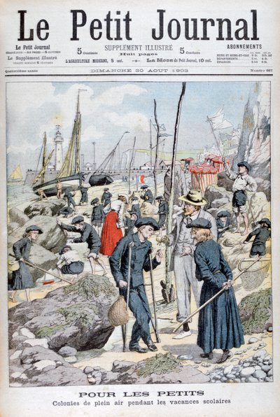 Campo vacanze per bambini durante le vacanze scolastiche, 1903 da Unbekannt